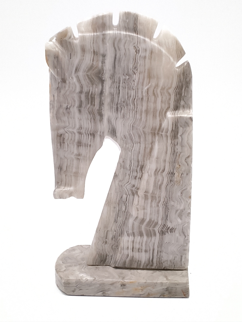 Vintage Mid-Century Hand-Carved Horse Head Bookend: Art Deco Style